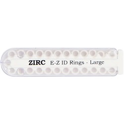 ZIRC E Z ID Rings for Instruments - Large - White - 6.35mm, 25-Pack