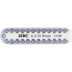 ZIRC E Z ID Rings for Instruments - Large - Blue - 6.35mm, 25-Pack
