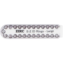 ZIRC E Z ID Rings for Instruments - Large - Grey - 6.35mm, 25-Pack