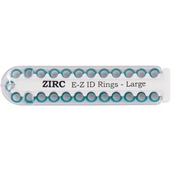 ZIRC E Z ID Rings for Instruments - Large - Teal - 6.35mm, 25-Pack