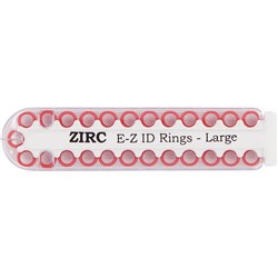 ZIRC E Z ID Rings for Instruments - Large - Red, 25-Pack