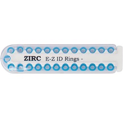 ZIRC E Z ID Rings for Instruments - Large - Neon Blue - 6.35mm, 25-Pack