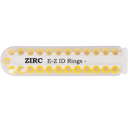 ZIRC E Z ID Rings for Instruments - Large - Neon Yellow - 6.35mm, 25-Pack