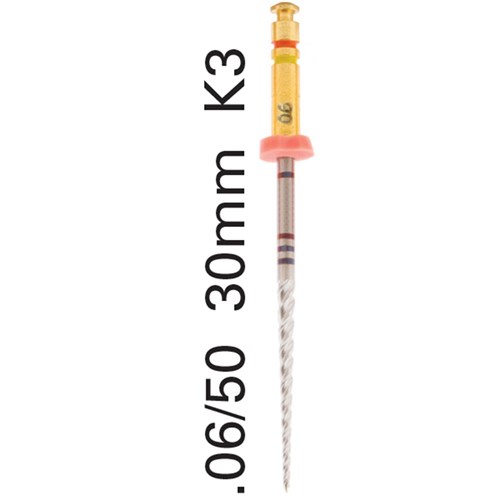 KE-8256500 - KERR K3 File 30mm Size 50 .06 Taper Yellow Pack of 6