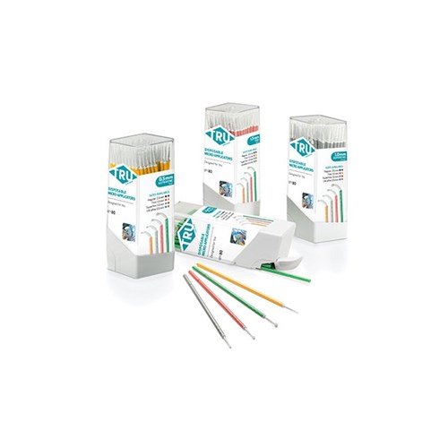 TRU Microbrush Applicator Regular 2mm Green Pack of 80