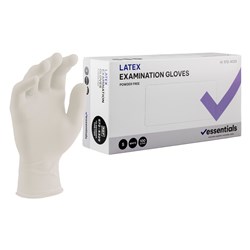 5724329-C - Essentials Latex Exam Gloves Powder Free Small