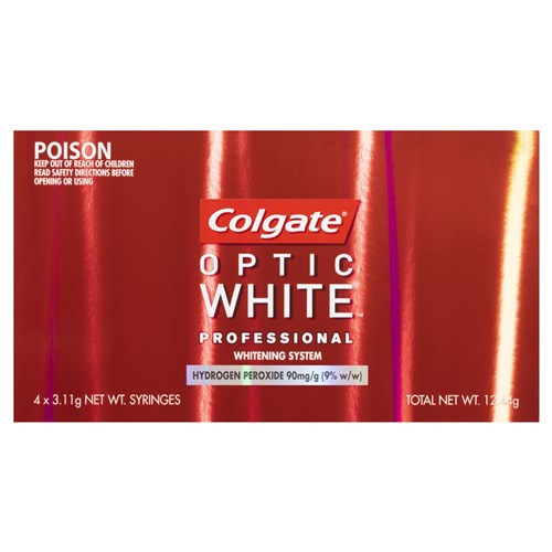 Colgate Optic White 9% Hydrogen Peroxide Full Kit (4 syringe) 