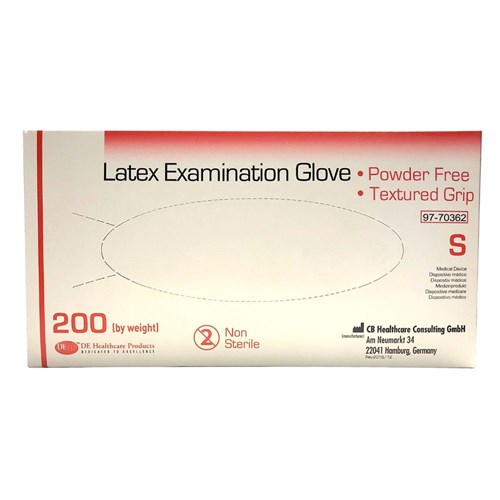 HSD-9770362 - DE Latex Pwd Free Glove Small