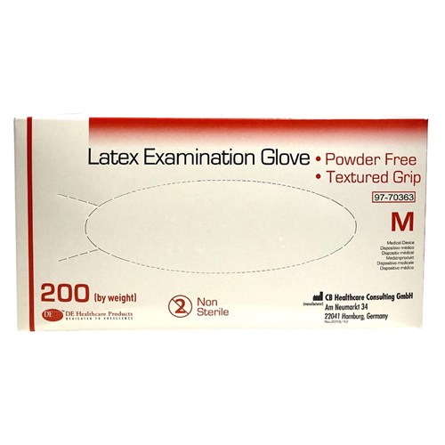 HSD-9770363 - DE Latex Pwd Free Glove Medium