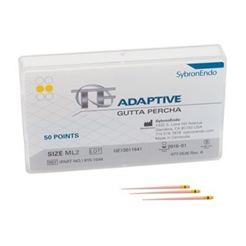 KERR TF ADAPTIVE Gutta Percha Points Medium/Large Yellow Pk 50 ML2