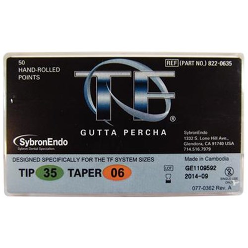 KERR TF Gutta Percha Size 35 .06 Box of 50